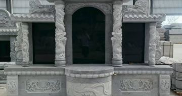 河北 芝麻灰高档墓碑，土墓，可定制