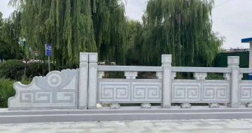 河北 芝麻灰桥栏杆、河道栏杆安装效果