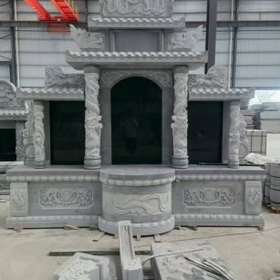 河北 芝麻灰高档墓碑，土墓，可定制