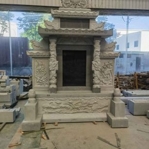 河北 芝麻灰高档墓碑、土墓，一套也支持定做