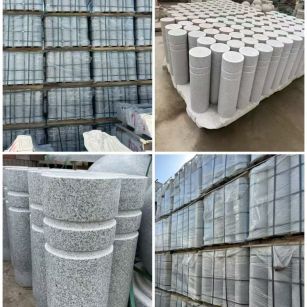 河北 芝麻白花岗岩挡车柱、隔离柱多少钱