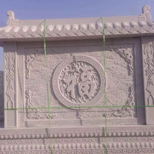 河北 芝麻白花岗岩屏风，照壁，影壁