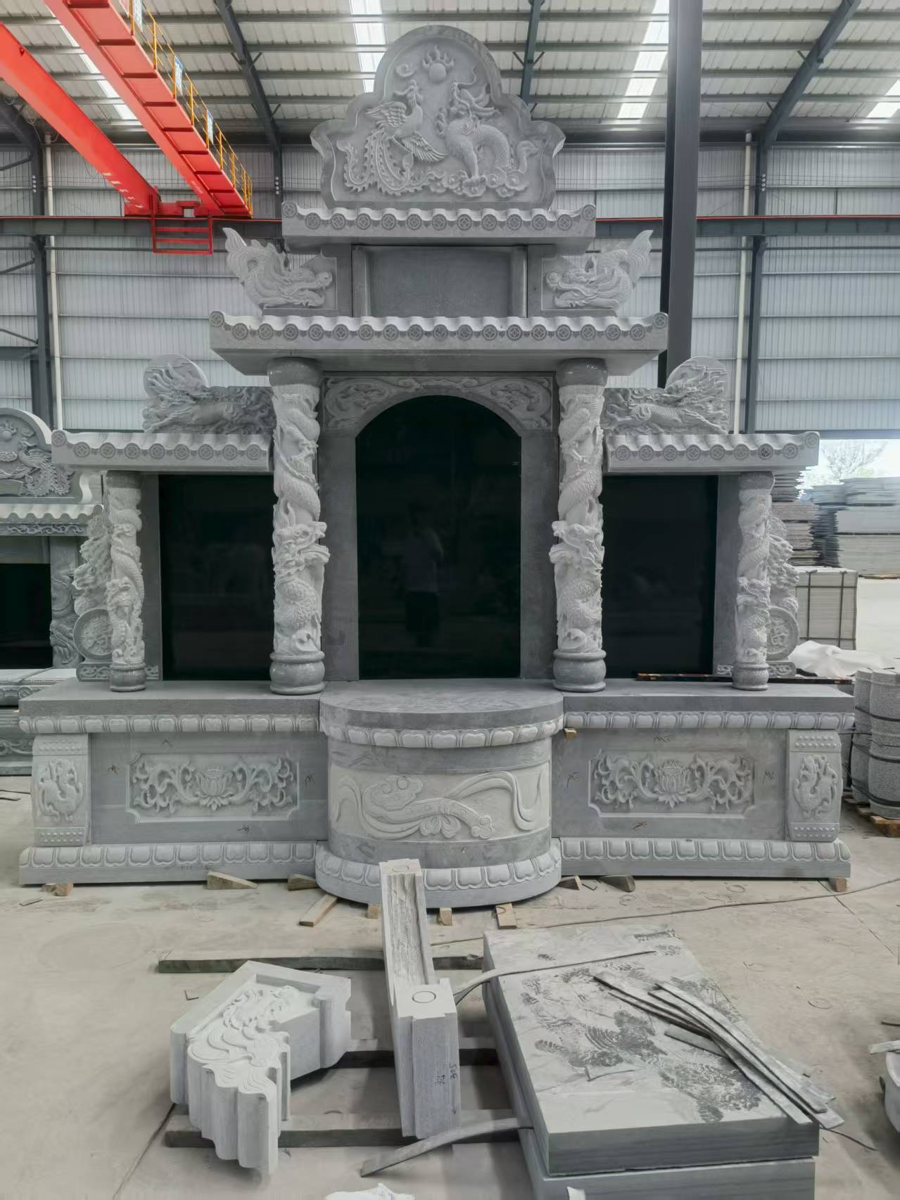 河北 芝麻灰高档墓碑，土墓，可定制