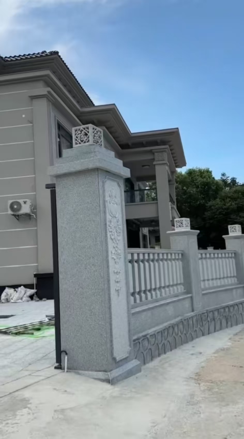 河北 芝麻白别墅围墙栏杆，私人订制