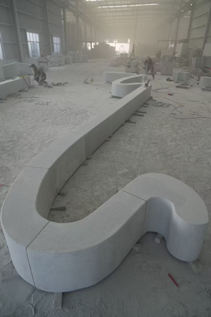 河北 花岗岩整石坐凳拼装